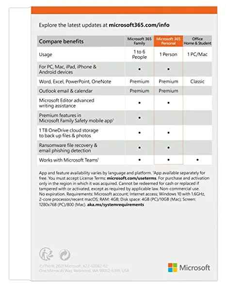 MS 365 Personal Subscription